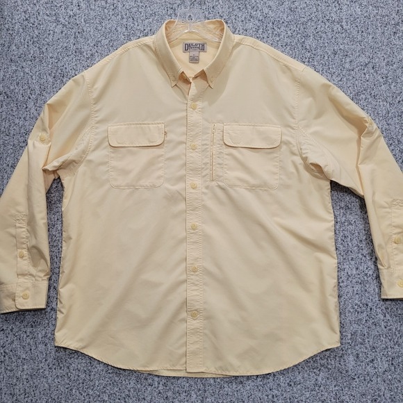 Duluth Trading Co Other - Duluth Trading Co Mens XL Yellow Ripstop Fishing Hiking Long Sleeve Button Shirt